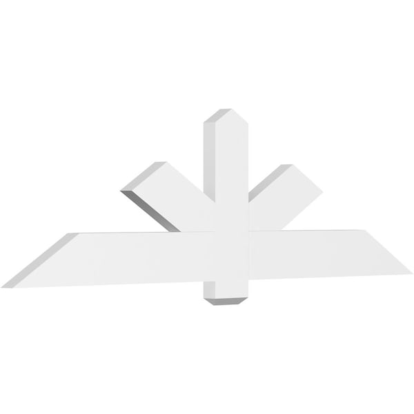 Ekena Millwork Kennewick Architectural Grade PVC Gable Bracket, 72"W x 21"H x 2"D x 6"F, 7/12 Pitch GBP072X21X0206KEN00 - main